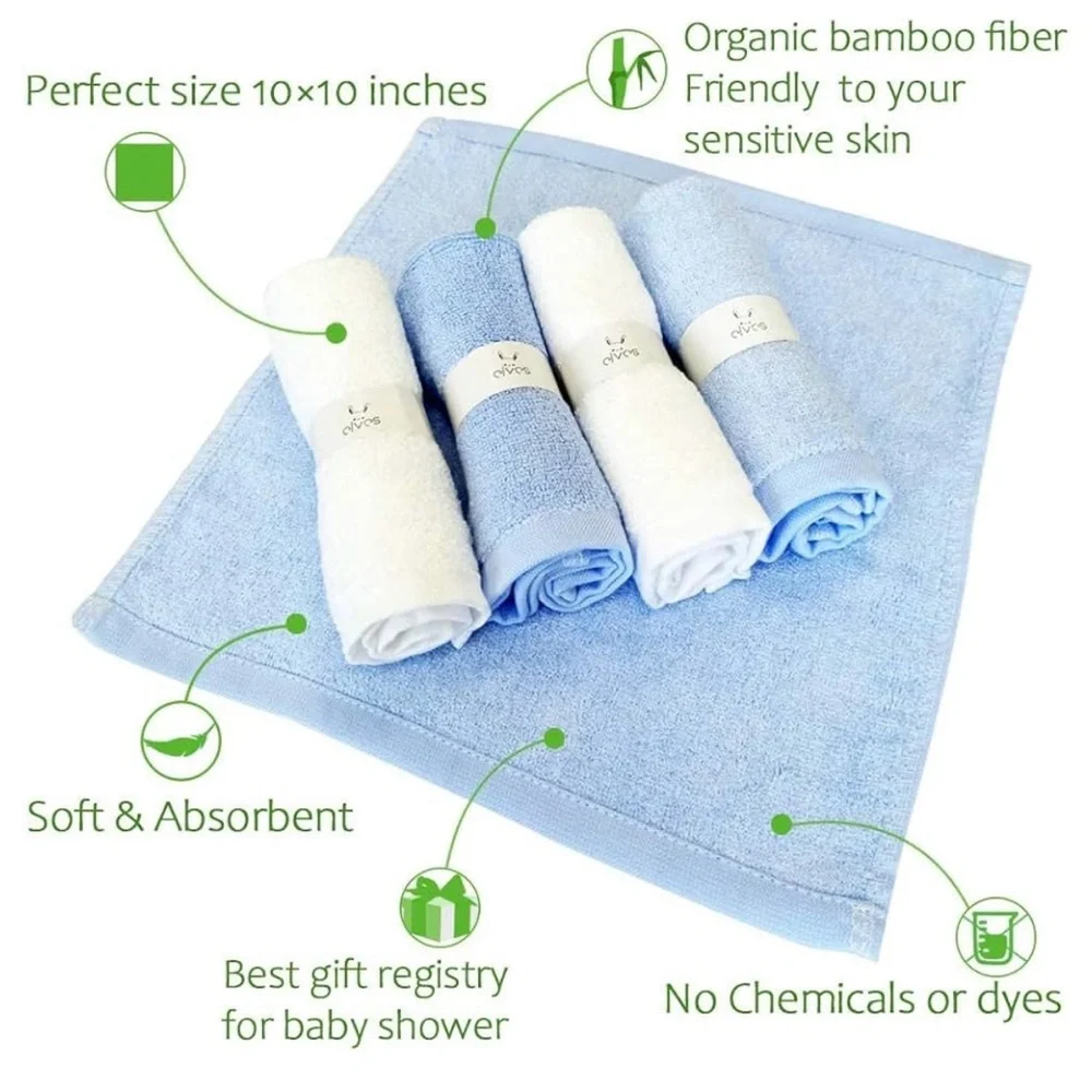 Blue and White Wash Cloth Set